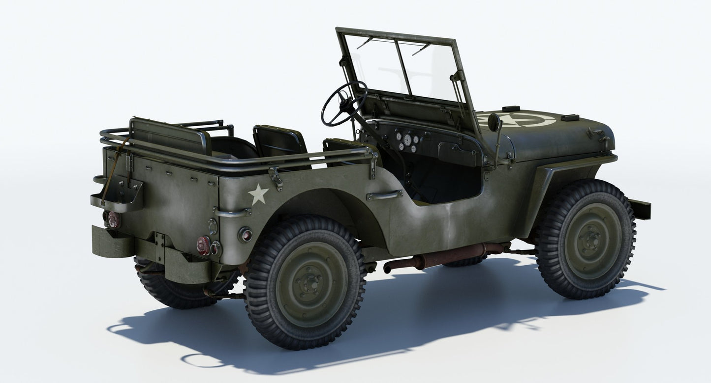 Willys MB Jeep 3D Model for Download