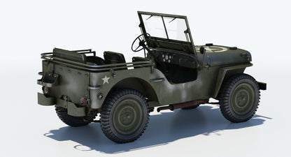 Willys MB Jeep 3D Model for Download
