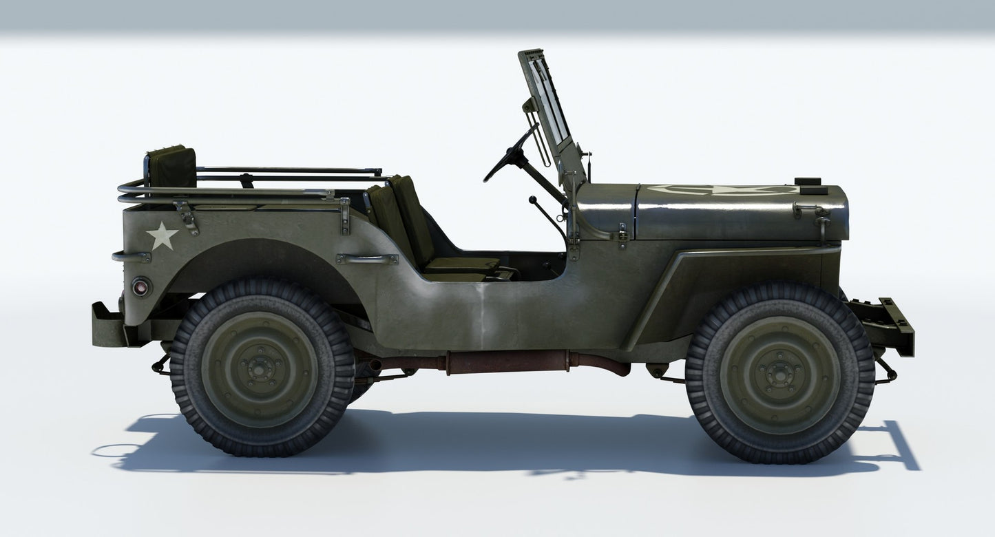 Willys MB Jeep 3D Model for Download