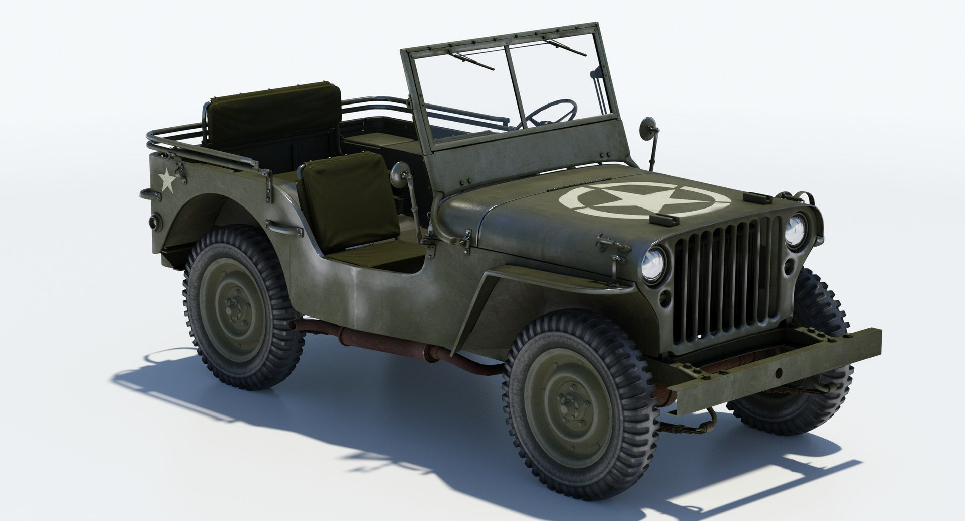 Willys MB Jeep 3D Model for Download