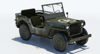 Willys MB Jeep 3D Model for Download