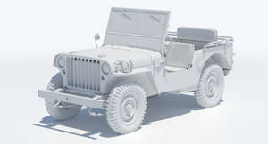 Willys MB Jeep 3D Model for Download Thumbnail