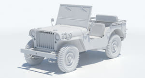 Willys MB Jeep 3D Model for Download Thumbnail