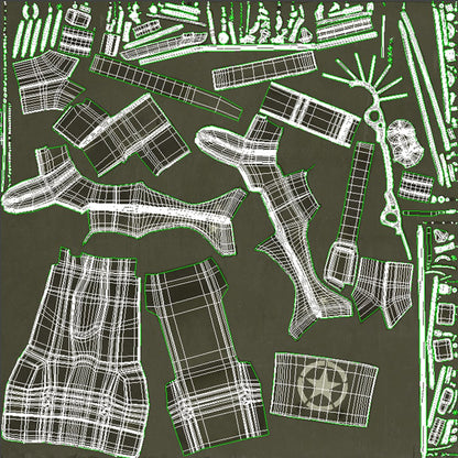 Willys MB Jeep 3D Model UVs