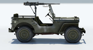 Armored Willys MB Jeep 3D Model