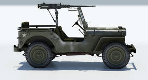 Armored Willys MB Jeep 3D Model Thumbnail