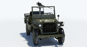 Armored Willys MB Jeep 3D Model Thumbnail