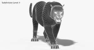 Big Cats 3D Model Animated Thumbnail