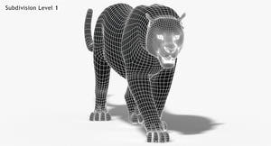 Big Cats 3D Model Animated Thumbnail