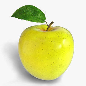 Yellow Apple 3d Model Thumbnail