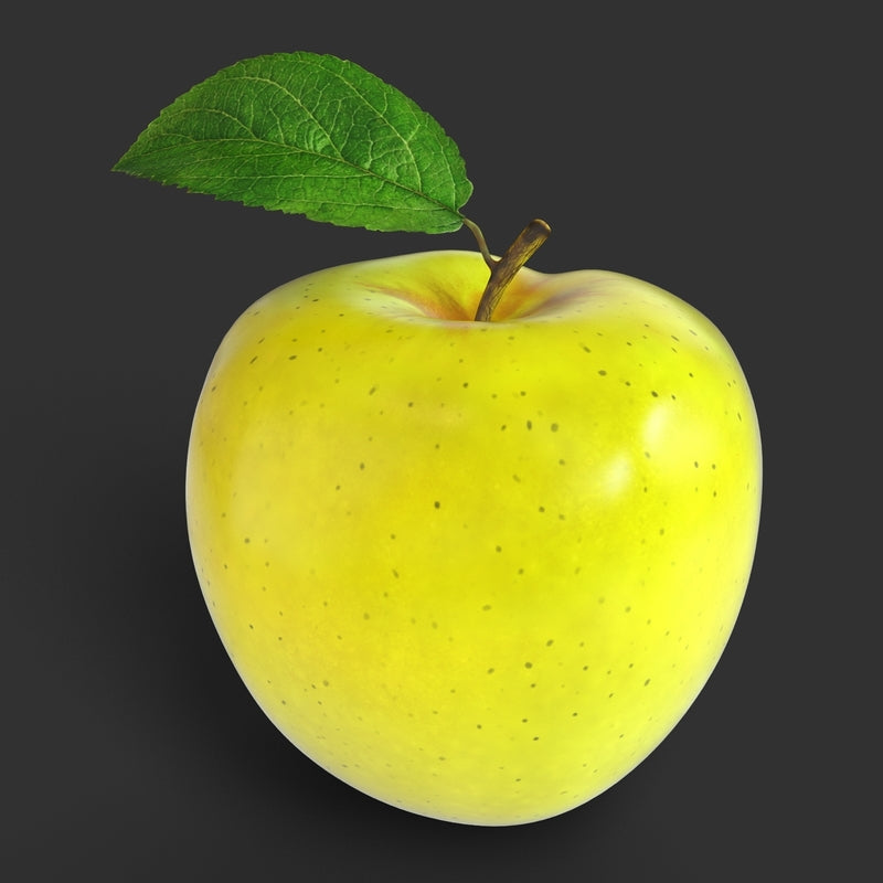 Yellow Apple 3d Model