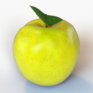 Yellow Apple 3d Model Thumbnail