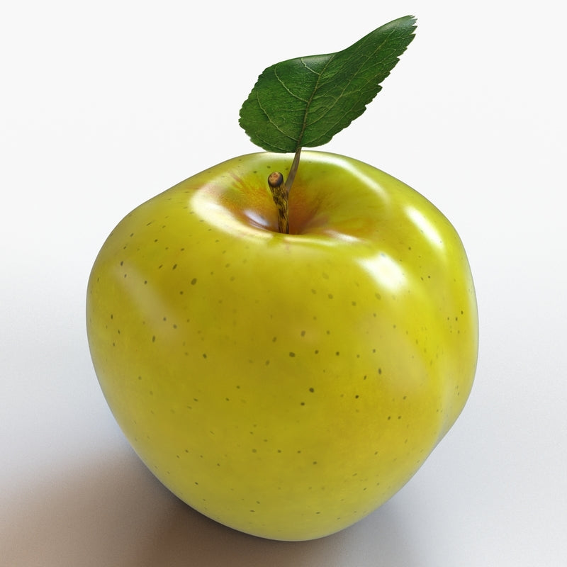 Yellow Apple 3d Model