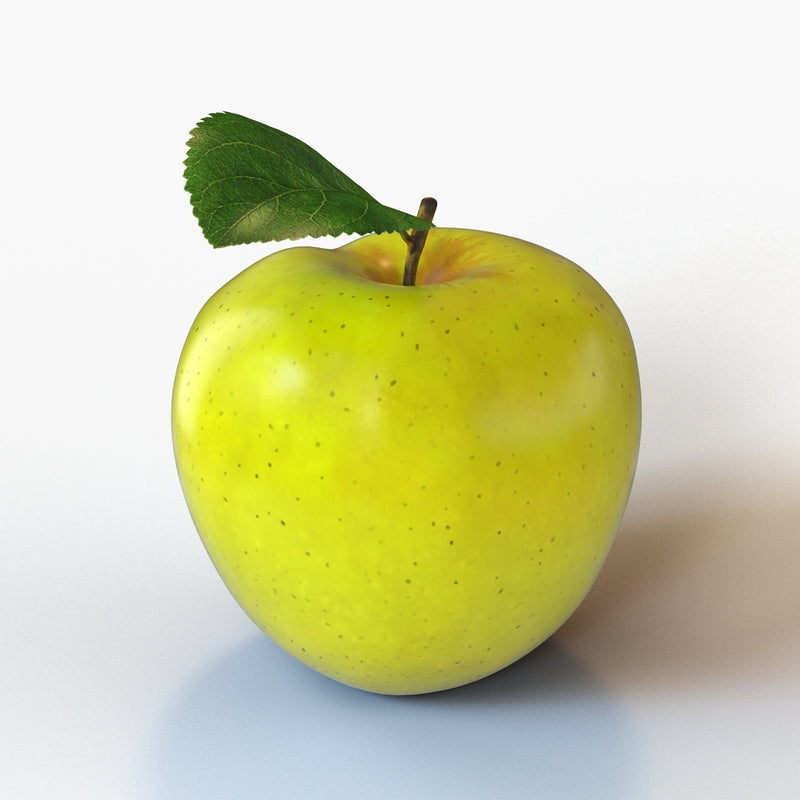 Yellow Apple 3d Model
