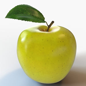 Yellow Apple 3D Model Thumbnail