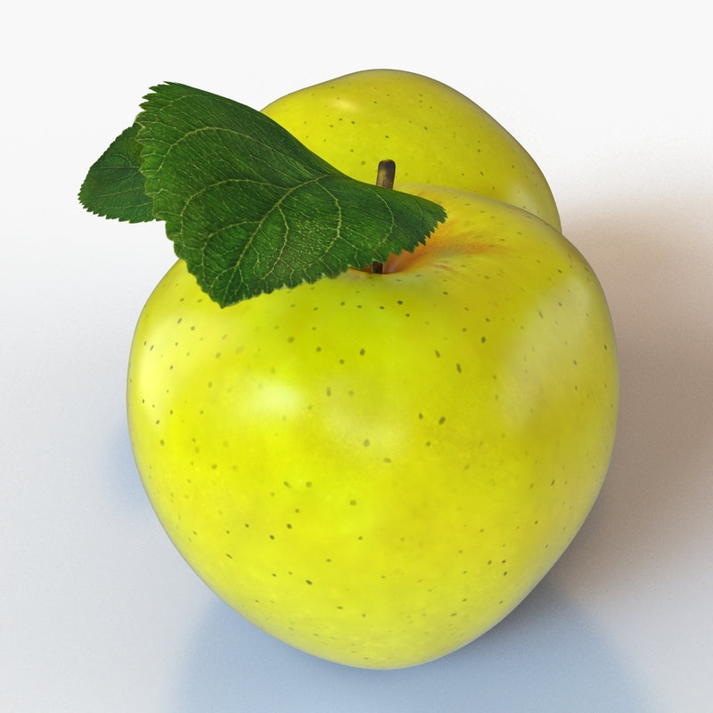 Yellow Apple 3D Model