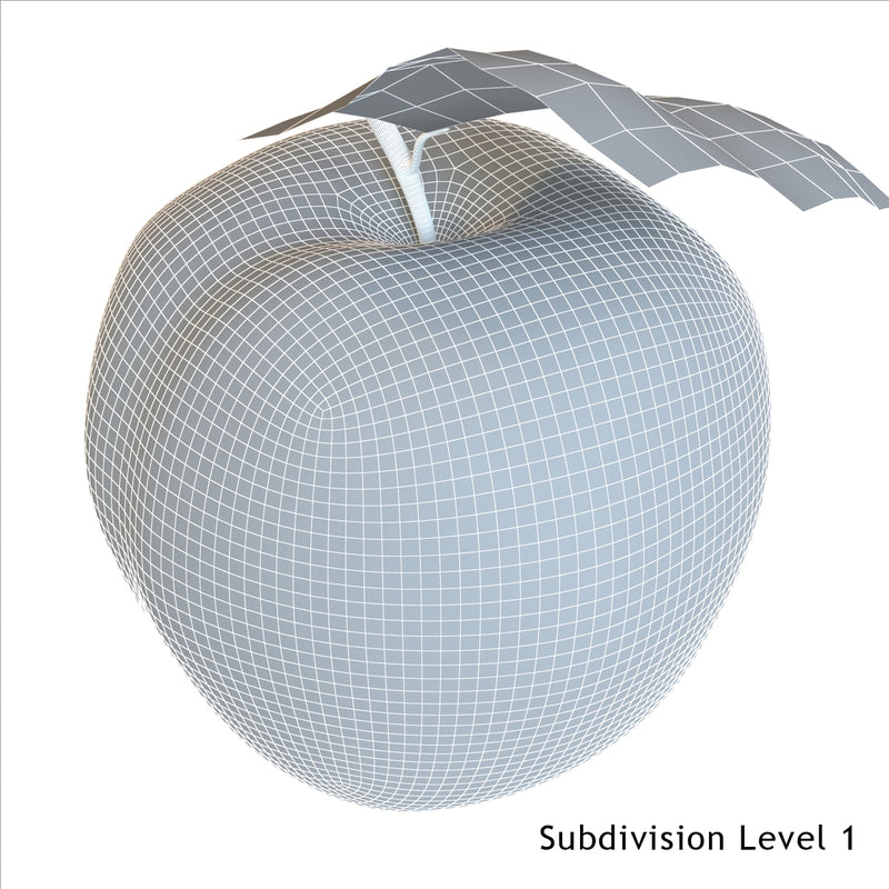 Yellow Apple 3D Model