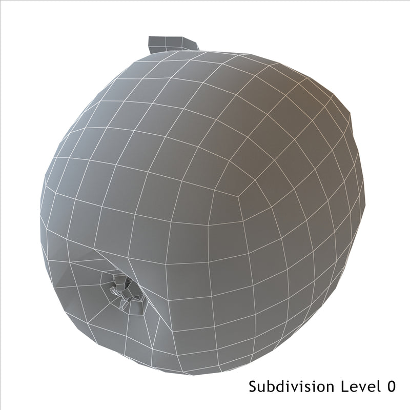 Yellow Apple 3D Model