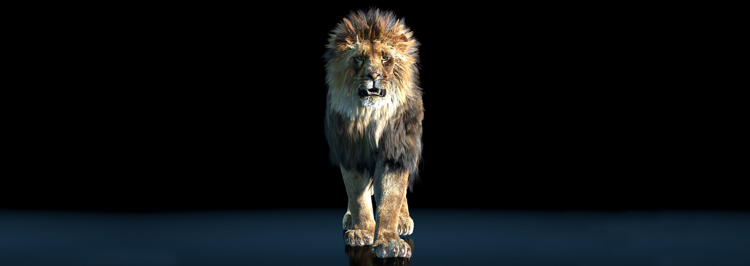 Animated Lion 3D Model